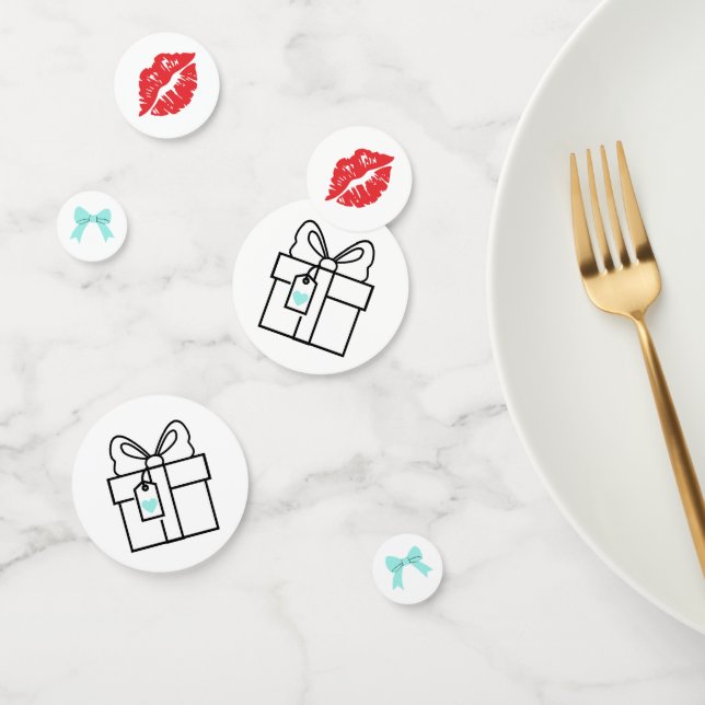 Elegant Bride & Co. Bridal Shower Teal Confetti (Group)