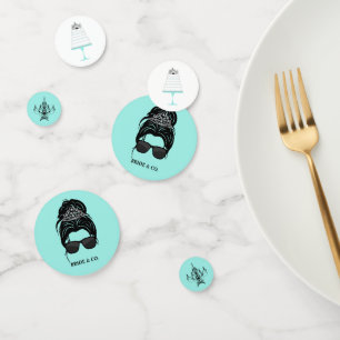 Elegant Bride & Co. Bridal Shower Teal Confetti