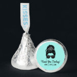 Elegant Bride & Co. Bridal Shower Teal Hershey®'s Kisses®<br><div class="desc">Sweeten your wedding day with our personalized candy kisses! Each chocolate kiss is individually wrapped with a custom label featuring your names, wedding date, or a special message. These charming and delicious treats make the perfect wedding favor, adding a personal touch your guests will love. These wedding kisses are a...</div>
