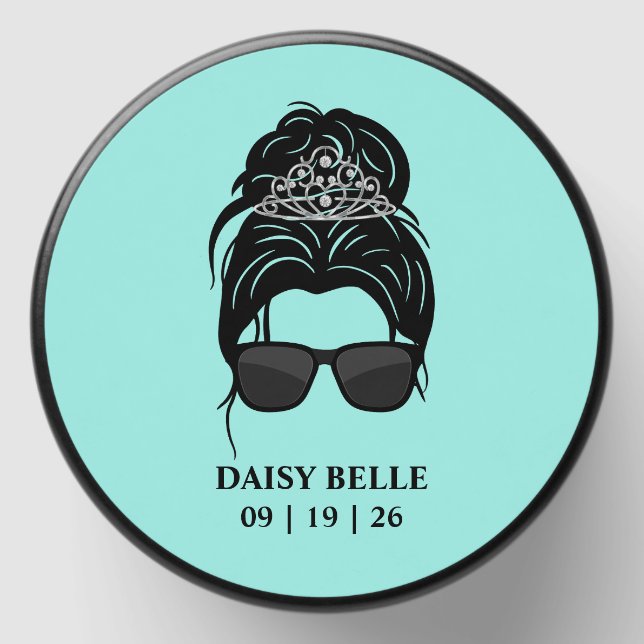 Elegant Bride & Co. Bridal Shower Teal Mini Candle Favors (Front)