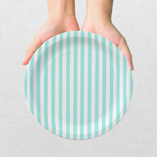 Elegant Bride & Co. Bridal Shower Teal Paper Plates