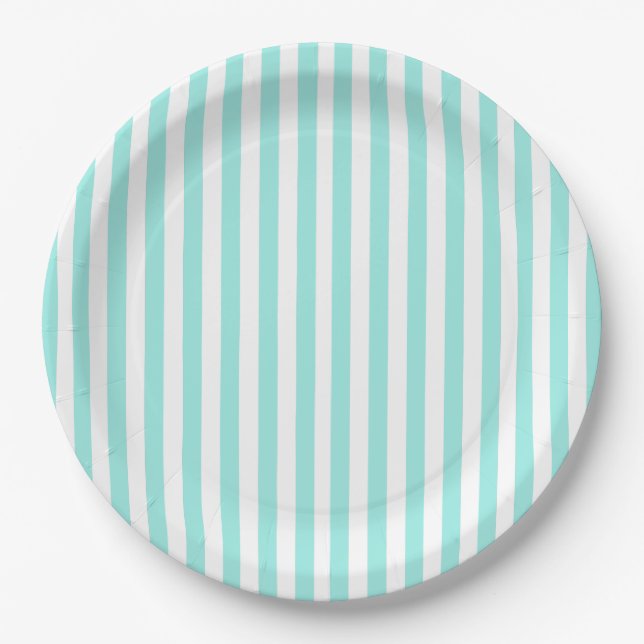 Elegant Bride & Co. Bridal Shower Teal Paper Plates (Front)