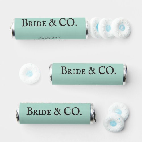 Elegant Bride  Co Teal Blue Pearl Bridal Shower Breath Savers Mints