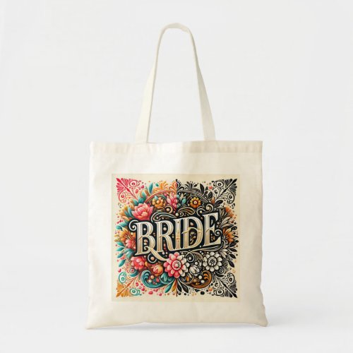 Elegant Bride Floral Design  Tote Bag