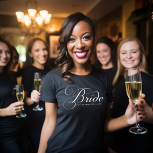 Elegant Bride Future Mrs Black Womens T-Shirt