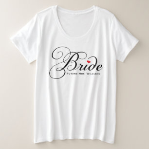 Elegant Bride Future Mrs White Womens Plus Size T-Shirt