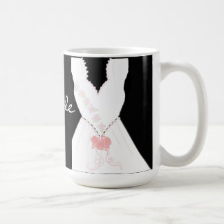 Elegant Bride Gown in Black and White Coffee Mug