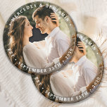 Elegant Bride Groom Modern Photo Name Date Wedding Magnet<br><div class="desc">Add the finishing touch to your wedding with these modern and simple custom photo magnets. Perfect as wedding favors to all your guests . Customize these wedding magnets with your favorite engagement photo, newlywed photo, and personalize with name and date. See our wedding collection for matching wedding favors, newlywed gifts,...</div>