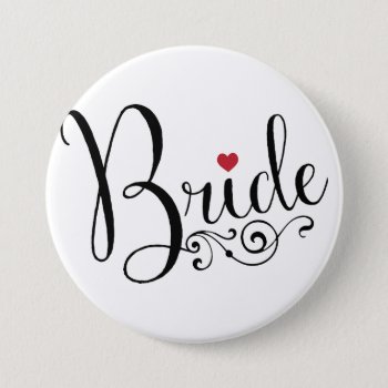 Elegant Bride Pinback Button by ne1512BLVD at Zazzle