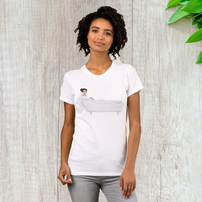 Elegant Bride Relaxing in Bathtub Wedding Design  T-Shirt (Creator Uploaded)
