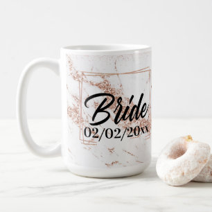Elegant Bride: Rose Gold Celebration Coffee Mug