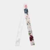 Elegant Bride Rose Gold Navy & Burgundy Florals Sash (Back)