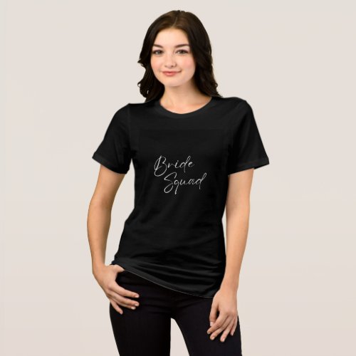 Elegant Bride Squad Bachelorette Party Tri_Blend Shirt