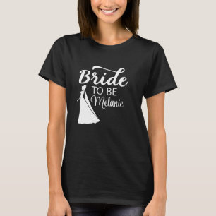 Elegant Bride to Be Modern Script Custom Wedding T-Shirt