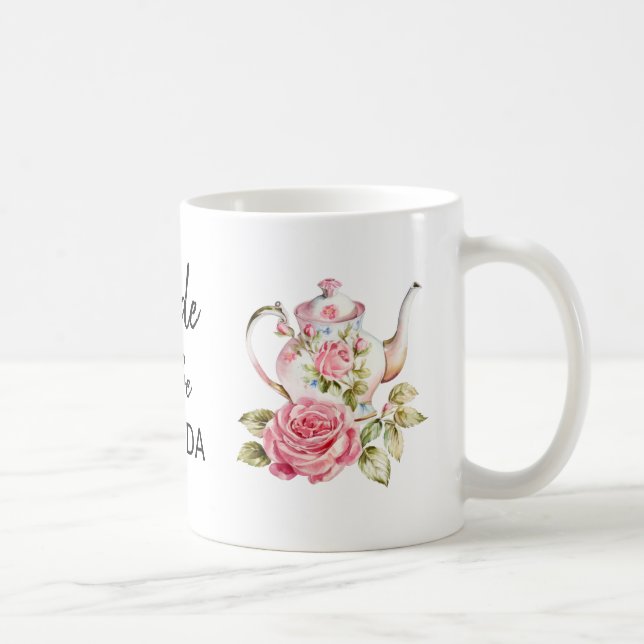 Elegant Bride to Be Tea Party Bridal Shower Design Coffee Mug (Right)