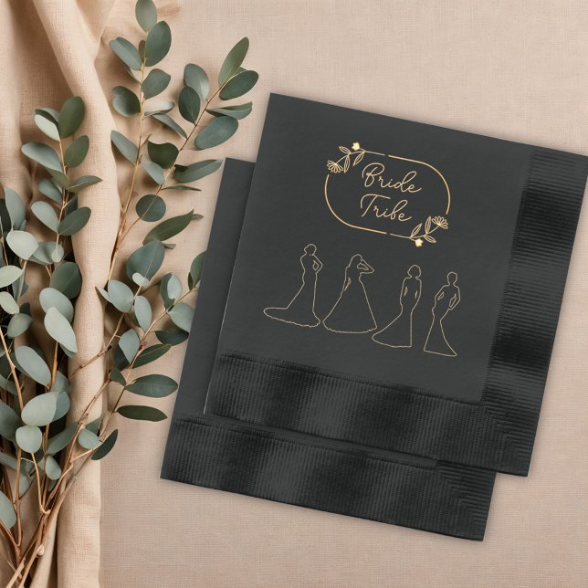  Elegant Bride Tribe Foil Napkins (Creator Uploaded)