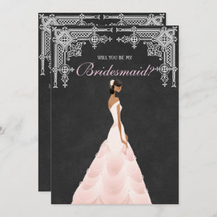 Elegant Bride Will You Be My Bridesmaid Invitation