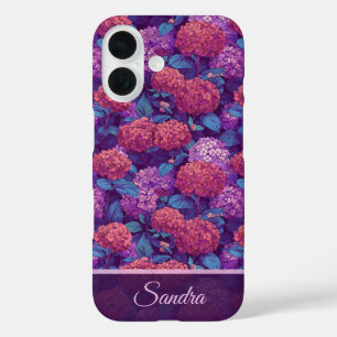 Elegant Bridesmaid Gift Hydrangeas Name iPhone 16 Case