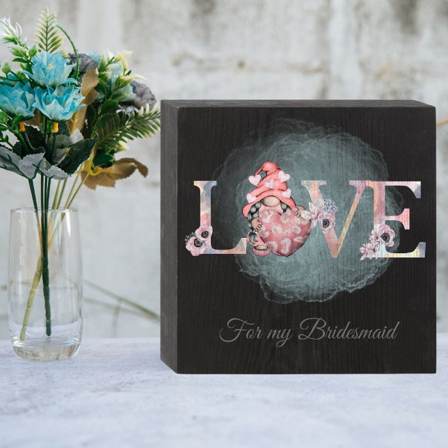 Elegant Bridesmaid Gift  Wooden Box Sign (Creator Uploaded)