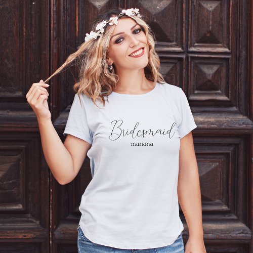 elegant bridesmaid name modern chic T_Shirt