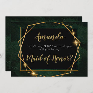 Elegant Bridesmaid proposal card tropical