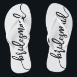 Elegant Bridesmaid Wedding Calligraphy Flip Flops<br><div class="desc">For further customization, please click the "Customize" button and use our design tool to modify this template. If the options are available, you may change text and image by simply clicking on "Edit/Remove Text or Image Here" and add your own. If you wish to have this design added to a...</div>