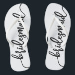 Elegant Bridesmaid Wedding Calligraphy Flip Flops<br><div class="desc">For further customization, please click the "Customize" button and use our design tool to modify this template. If the options are available, you may change text and image by simply clicking on "Edit/Remove Text or Image Here" and add your own. If you wish to have this design added to a...</div>