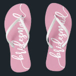 Elegant Bridesmaid Wedding Calligraphy Flip Flops<br><div class="desc">For further customization, please click the "Customize" button and use our design tool to modify this template. If the options are available, you may change text and image by simply clicking on "Edit/Remove Text or Image Here" and add your own. If you wish to have this design added to a...</div>