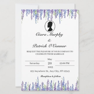 Elegant Bridgerton Wedding Invitation
