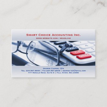 Elegant Bright Accounting Business Card by zazzlez_com at Zazzle