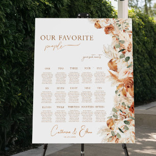  Elegant Bright Boho Modern Wedding Seating Chart  Foam Board