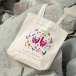 Elegant Bright Folk Farm Floral Bird Bridal Shower Tote Bag<br><div class="desc">If you need any further customisation please feel free to message me on yellowfebstudio@gmail.com.</div>
