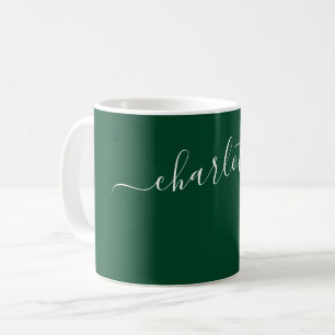 Elegant British Racing Green Color Name Coffee Mug