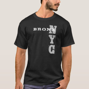 Elegant Bronx Nyc Text Black Creative Design T-Shirt