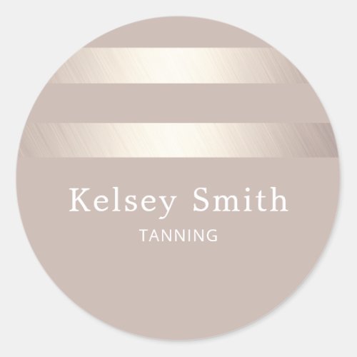 Elegant Bronze and Faux Gold Foil Classic Round Sticker