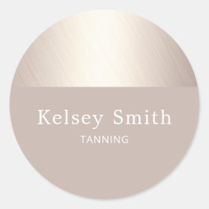 Elegant Bronze and Faux Gold Foil Classic Round Sticker