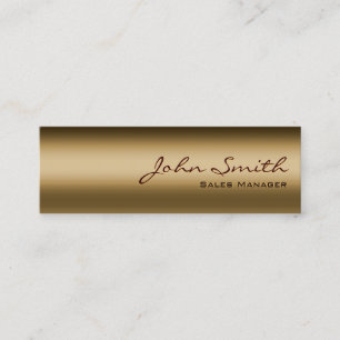 Elegant Bronze Metal Mini Business Card