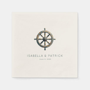 Elegant Bronze Nautical Wheel Napkins