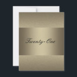 Elegant Bronze Pewter Metal Black 21st Birthday Invitation<br><div class="desc">21st Birthday Elegant Simple Dark Pewter,  Bronze Brown Background with Metal Shine Trim with black text. Special  Invite Invitation Event Party. Customise with your own details or any occasion.</div>