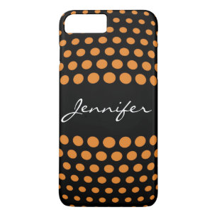 Elegant Bronze Polka Dots Pattern iPhone 8 Plus/7 Plus Case