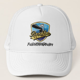 Elegant Brooklyn Shield and Swoosh Design Trucker Hat