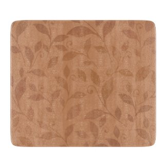 Elegant Brown Abstract Autumn Leaves Pattern