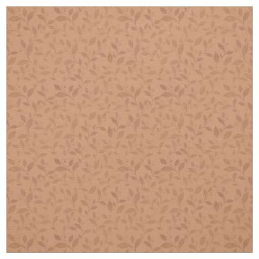 Elegant Brown Abstract Autumn Leaves Pattern Fabric