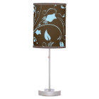 Elegant Brown and Baby Blue Floral Pattern