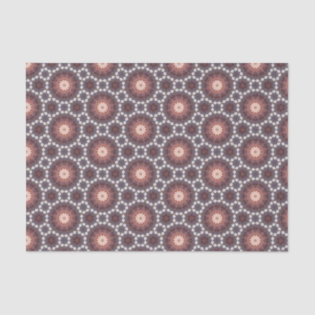 Elegant Brown and Black Modern Geometric Pattern  Tissue Paper (Front)