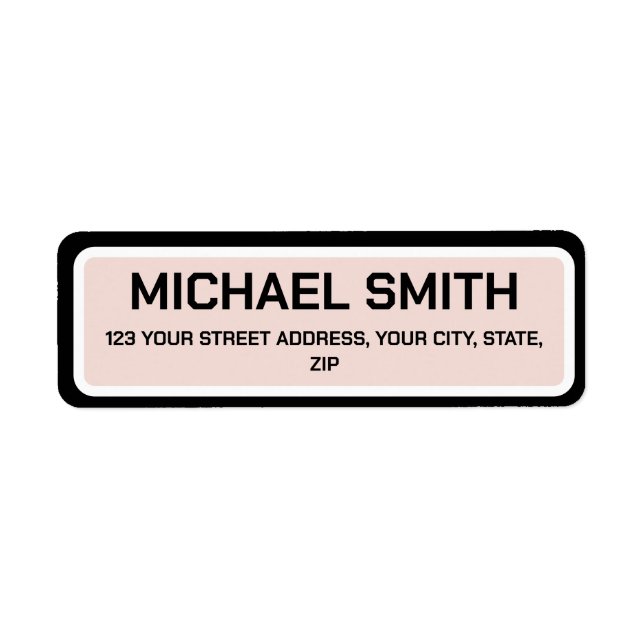 Elegant brown and black Return Address Label (Front)