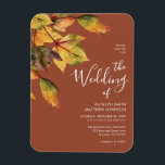 Elegant Brown Autumn Foliage Wedding Invitation Magnet<br><div class="desc">Elegant Brown Autumn Foliage Wedding Fall Wedding Invitation Magnet. Invite your family,  friends and colleagues to celebrate your special day with this elegant,  stylish and modern wedding invitation Magnet. All the texts are pre-arranged for you to personalize easily and quickly with your own details.</div>