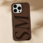 Elegant Brown Bold Initial Monogram iPhone 16 Pro Max Case<br><div class="desc">Brown Elegant Bold Initial Monogram Phone Case. Create your own personalized iPhone Case with custom initial name.</div>