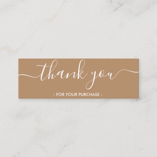 Elegant Brown Business Thank You Mini Business Card