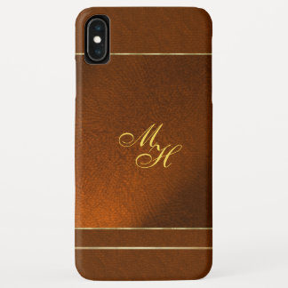 Elegant brown case with your initials